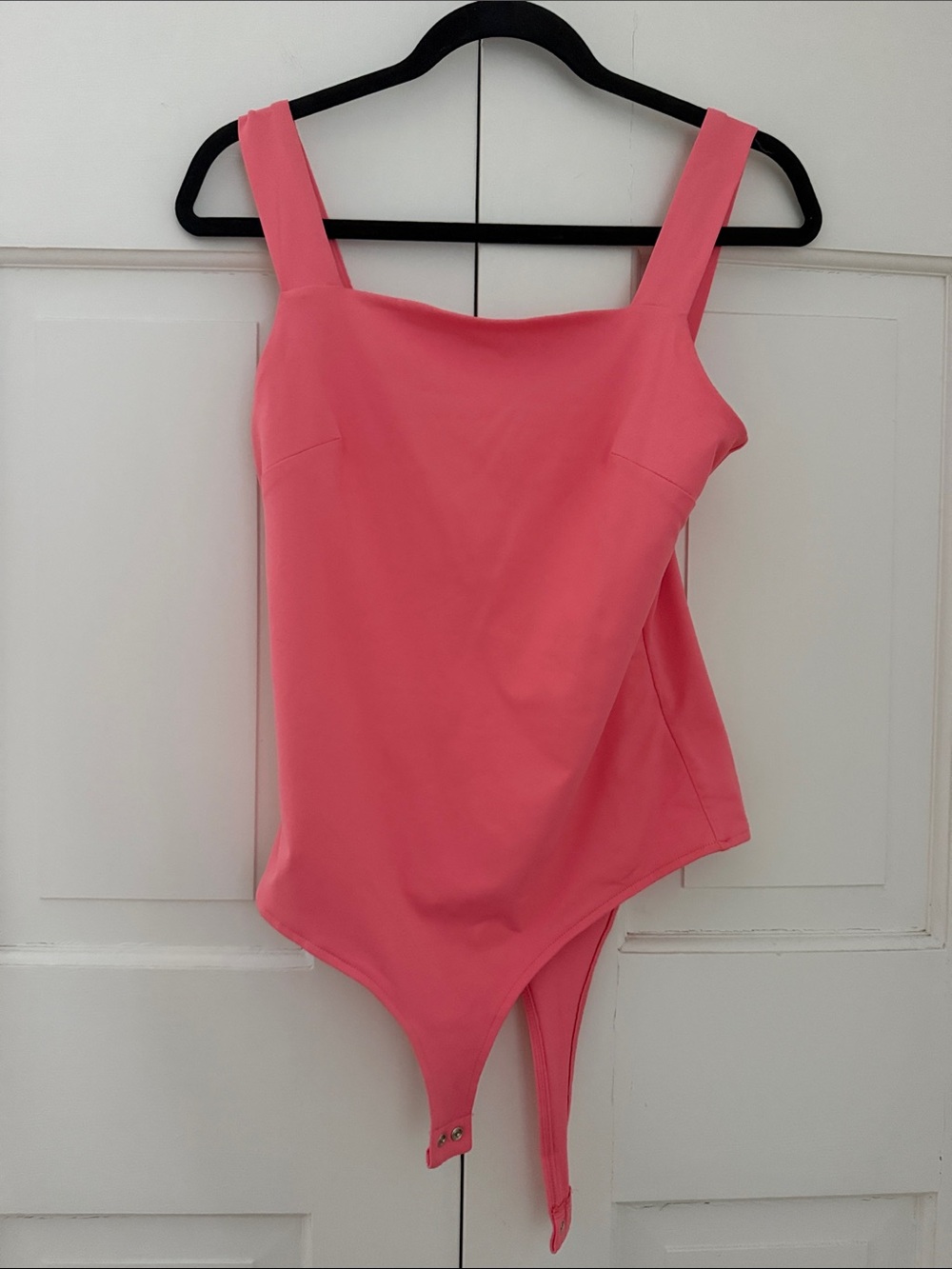 ReoRia Pink Square-Neck Bodysuit Tank
